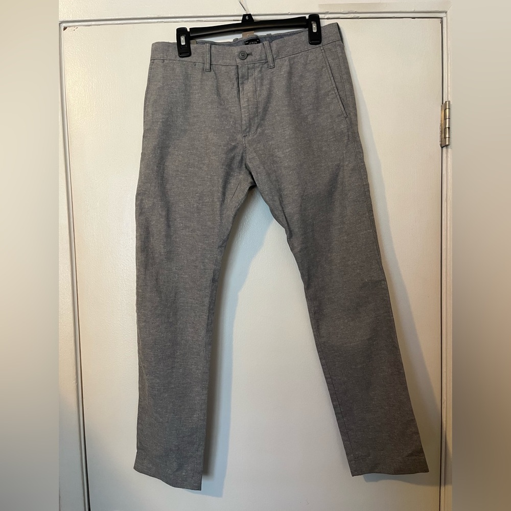 J Crew Men's 770 Straight Stretch Gray Pants